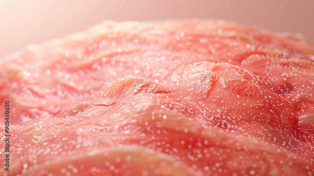 A close up of a red surface with a grainy texture A close up of a red surface with a grainy texture