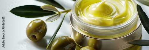 Natural Skincare Cream with Olives photo