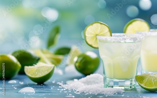 Lime Margaritas With Salt Rims