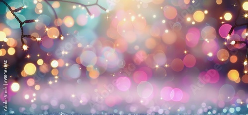 Abstract Colorful Bokeh Background