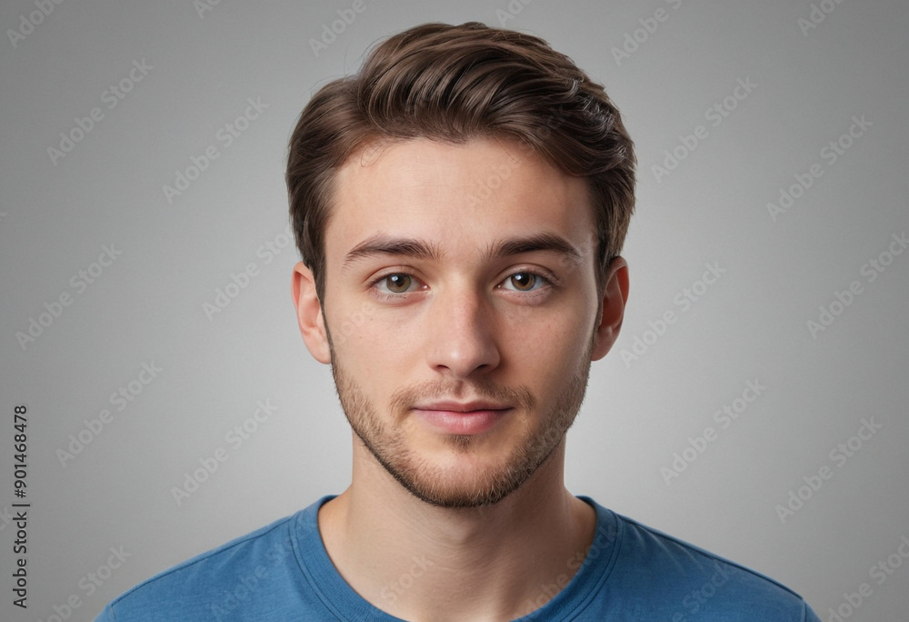 Portrait view of a regular Graphic Designer , candid, social media, avatar image, plain solid background Portrait view of a regular Graphic Designer , candid, social media, avatar image, plain solid background