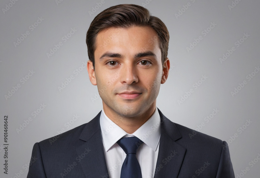 Portrait view of a regular Hotel Manager , candid, social media, avatar image, plain solid background Portrait view of a regular Hotel Manager , candid, social media, avatar image, plain solid background