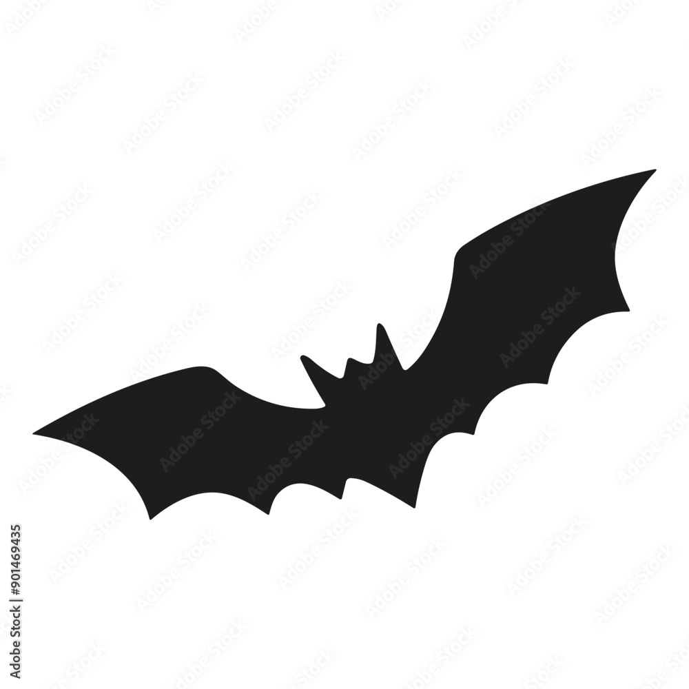 Mysterious bat vector silhouette for eerie Halloween vibes Mysterious bat vector silhouette for eerie Halloween vibes