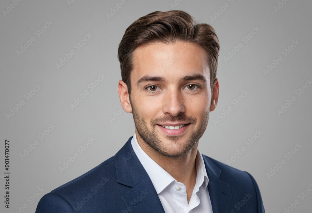 Portrait view of a regular Real Estate Agent , candid, social media, avatar image, plain solid background Portrait view of a regular Real Estate Agent , candid, social media, avatar image, plain solid background