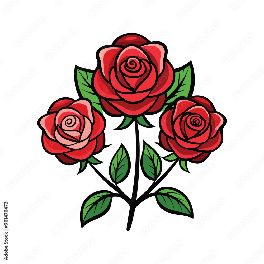 Rose vector image art vector Rose vector image art vector
