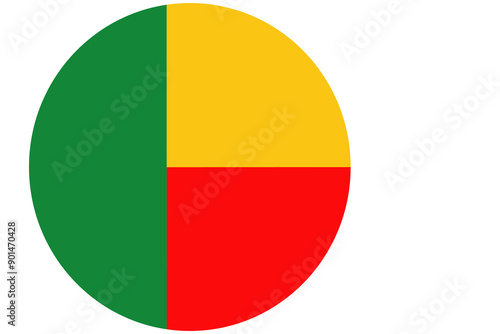 Free Download Benin flag button - GFXLoad