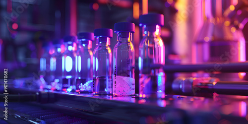 High-Tech Laboratory: Innovations in Scientific Research, Laboratory Vials: The Future of Medical Science