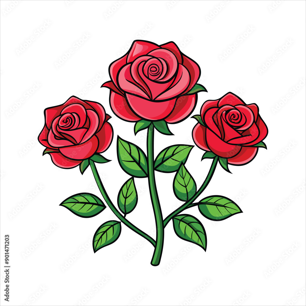 Rose vector image art vector Rose vector image art vector