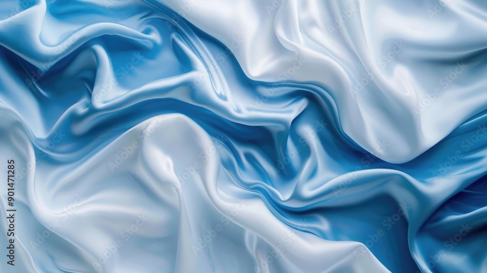 Fototapeta premium Trendy 2020 color Classic blue on marshmallow backdrop