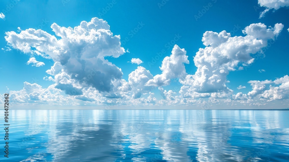 Panoramic Anime Beach with Clear Blue Waters Panoramic Anime Beach with Clear Blue Waters