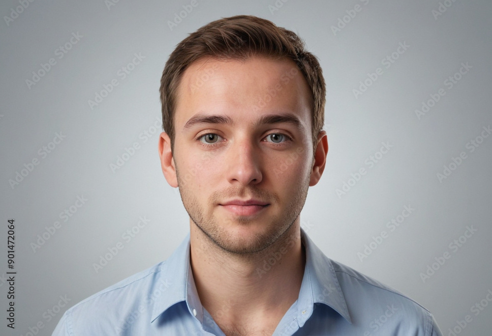 Portrait view of a regular Cost Estimator , candid, social media, avatar image, plain solid background Portrait view of a regular Cost Estimator , candid, social media, avatar image, plain solid background