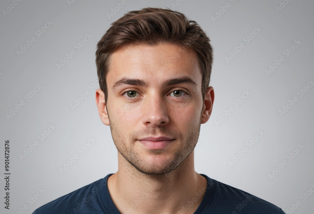 Portrait view of a regular Geographer , candid, social media, avatar image, plain solid background