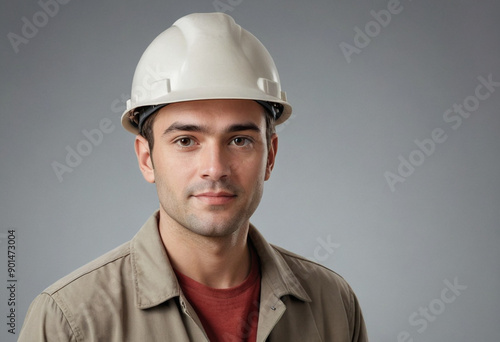 Portrait view of a regular Geologist , candid, social media, avatar image, plain solid background