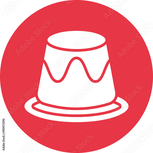 Pudding glyph circle icon