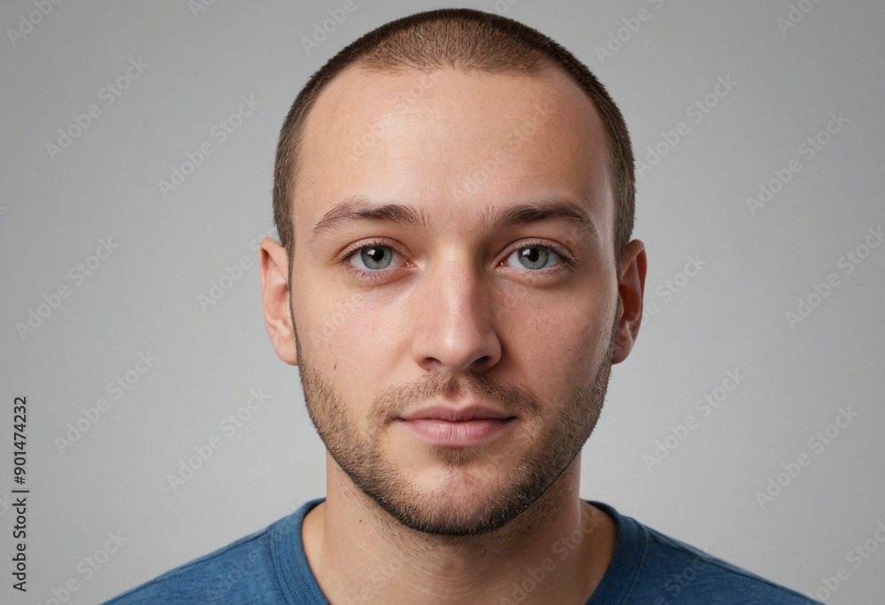 Obraz premium Portrait view of a regular Mobed , candid, social media, avatar image, plain solid background