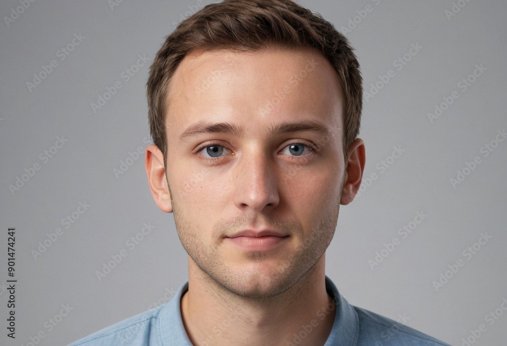 Fototapeta premium Portrait view of a regular Mobed , candid, social media, avatar image, plain solid background