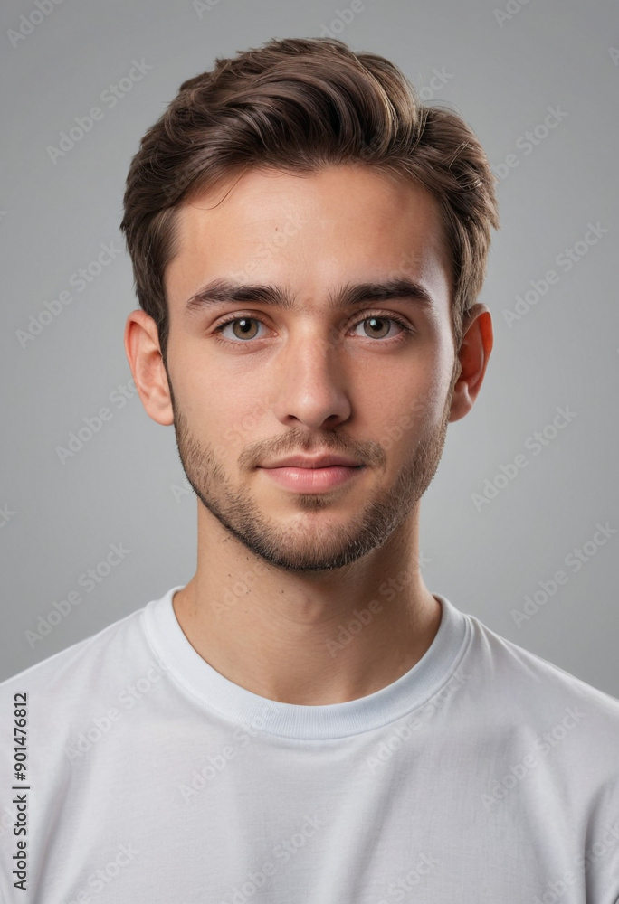 Portrait view of a regular Graphic Designer , candid, social media, avatar image, plain solid background Portrait view of a regular Graphic Designer , candid, social media, avatar image, plain solid background