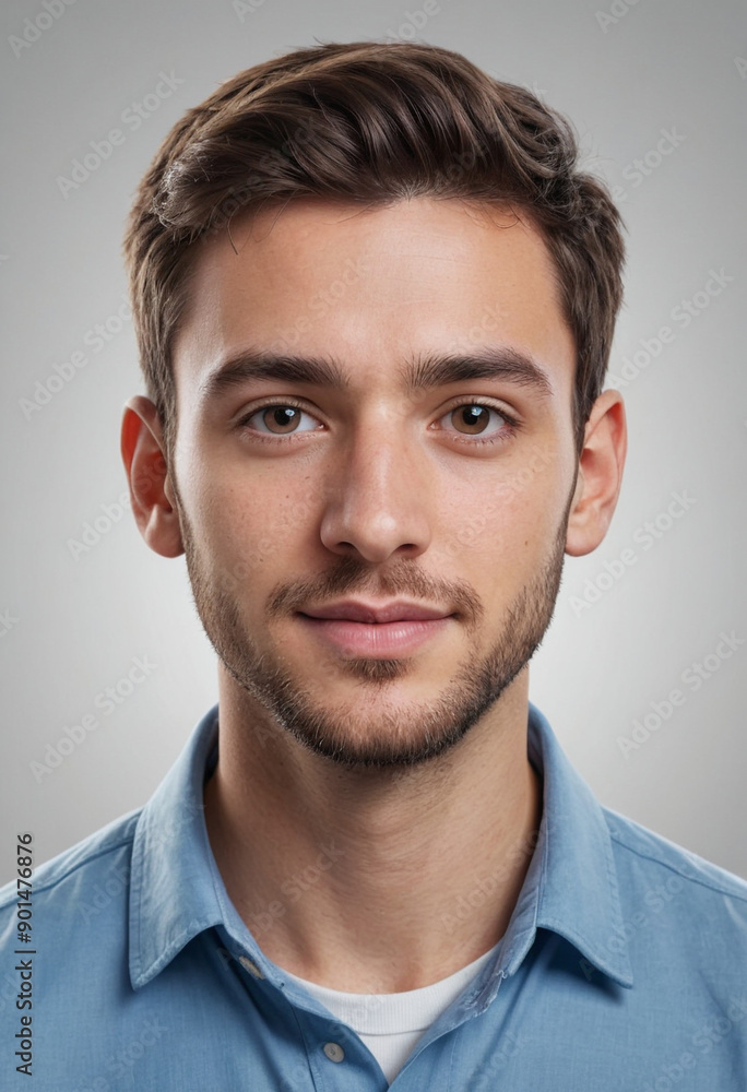 Portrait view of a regular Graphic Designer , candid, social media, avatar image, plain solid background Portrait view of a regular Graphic Designer , candid, social media, avatar image, plain solid background