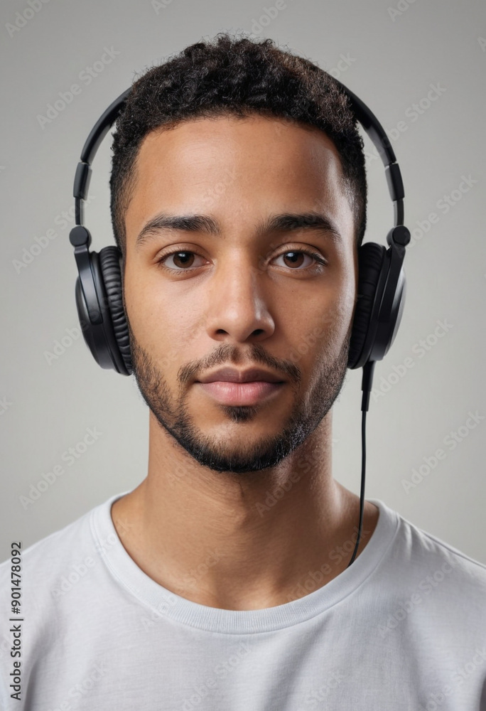 Portrait view of a regular Musician , candid, social media, avatar image, plain solid background Portrait view of a regular Musician , candid, social media, avatar image, plain solid background