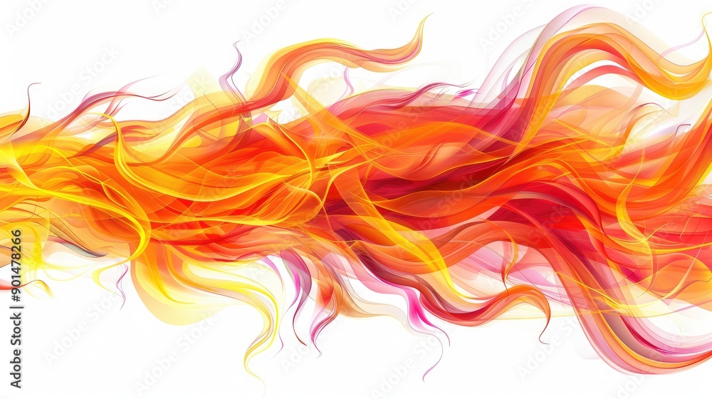 Vibrant and lively fire flames, cut out to emphasize their movement and energy against a clean white background. Vibrant and lively fire flames, cut out to emphasize their movement and energy against a clean white background.