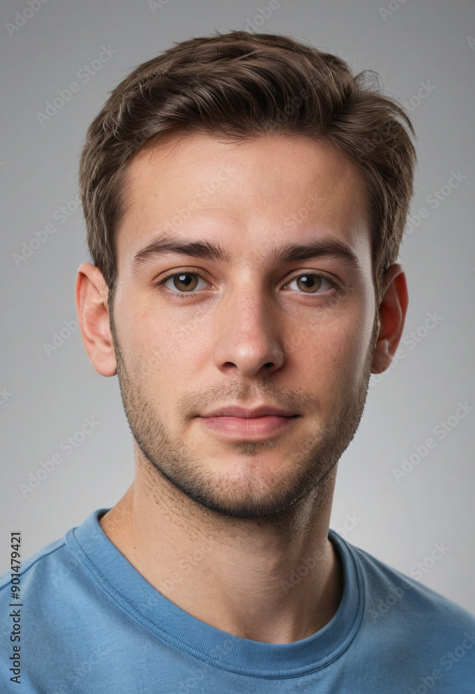 Portrait view of a regular Software Developer , candid, social media, avatar image, plain solid background Portrait view of a regular Software Developer , candid, social media, avatar image, plain solid background