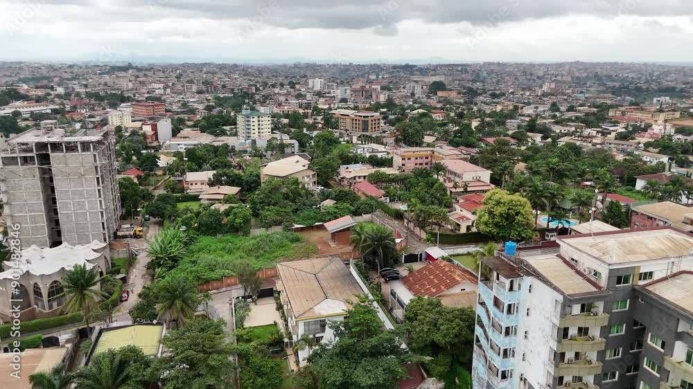 Aerial view of the city of Yaounde, Cameroon, Africa Aerial view of the city of Yaounde, Cameroon, Africa