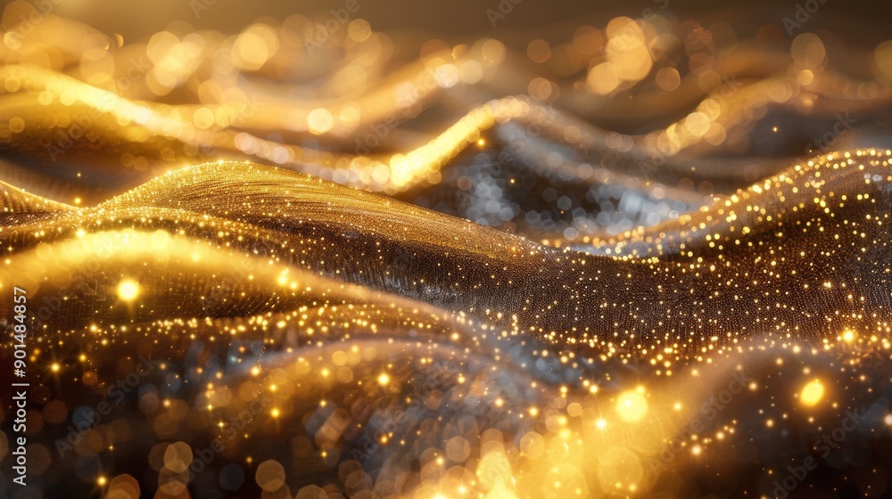 Golden Digital Waves Golden Digital Waves