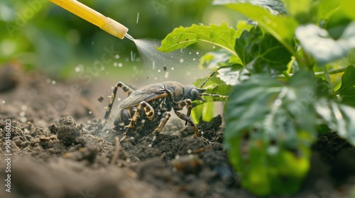 Pesticides: Agents used to target and eliminate insects and other organisms detrimental to crops and livestock, essential for maintaining healthy agricultural systems.
 photo