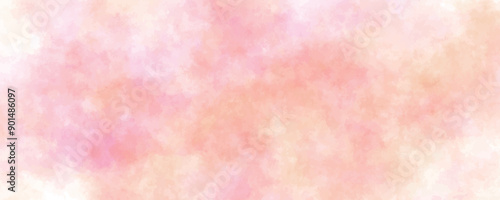 Pink sky with white clouds. valentine's day sweet dream background love and happiness