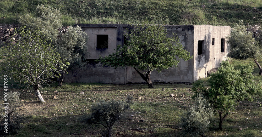 Old abandoned house in mountainous farmland Old abandoned house in mountainous farmland