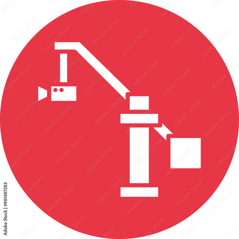 Fototapeta premium Crane glyph circle icon