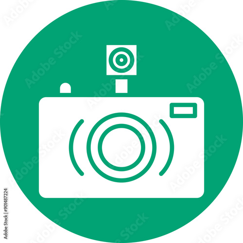 Lomography glyph circle icon