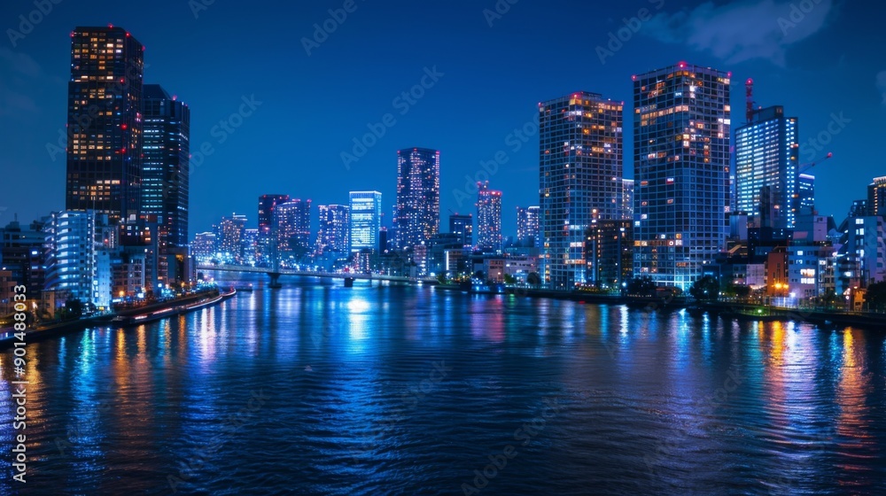 Fototapeta premium City at Night: cityscape