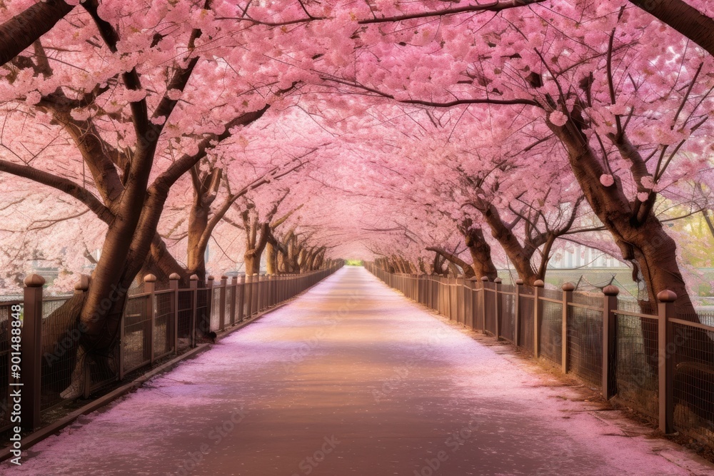 Naklejka premium Sakura Garden park outdoors blossom.