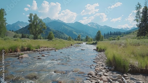 Riparian Zone: The area where terrestrial and aquatic ecosystems intersect, crucial for maintaining water quality, providing wildlife habitat, and preventing soil erosion.
 photo