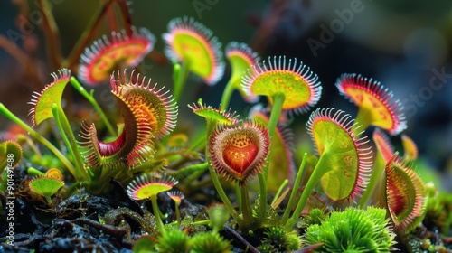 Carnivorous Plants: Fascinating plants that feed on animals by trapping and consuming them. They adapt to nutrient-poor soils by deriving nutrients from their prey.
 photo