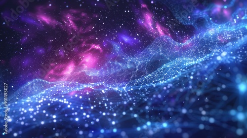 Abstract Cosmic Network with Nebulae