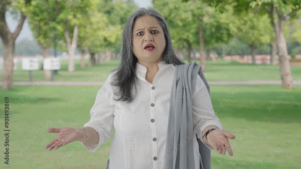 Angry Indian mother shouting at her children in park Angry Indian mother shouting at her children in park