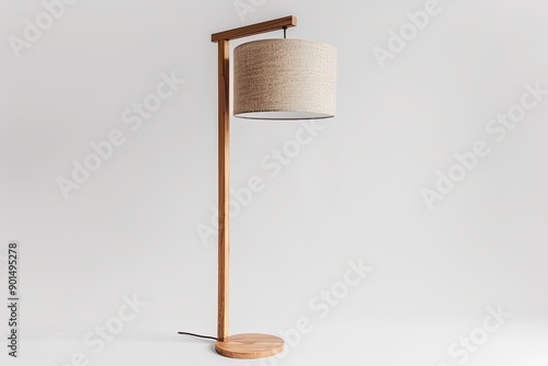 A_Scandinavian-style_wooden style lamp.