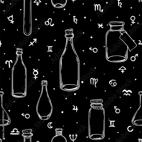 Mystic, magic, background. Religion and the occultism with esoteric and mason...