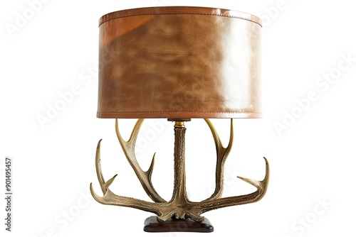 A_rustic_antler-base_table_lamp.