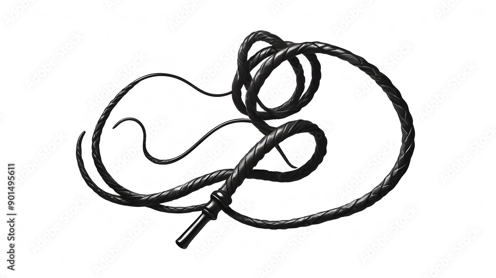 Whip logo on white background. Generative AI Whip logo on white background. Generative AI