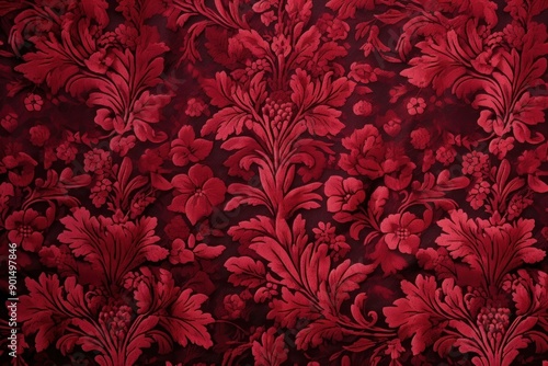Wallpaper Mural Damask pattern backgrounds wallpaper maroon Torontodigital.ca