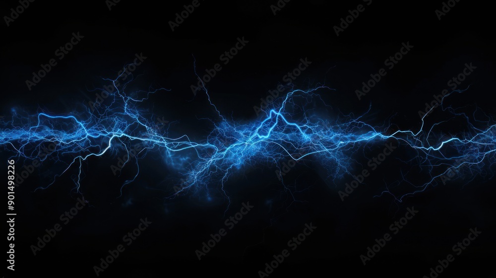Abstract Blue Lightning Abstract Blue Lightning