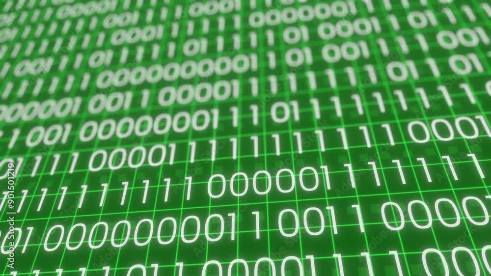 Binary Code Animation with Pulsating Numeric Patterns. Matrix Binary Code. 4K Binary Code Animation with Pulsating Numeric Patterns. Matrix Binary Code. 4K