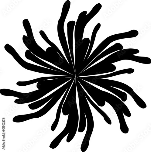 a black and white flower