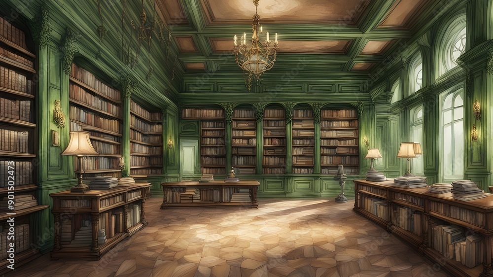 Interior design of Library Interior design of Library