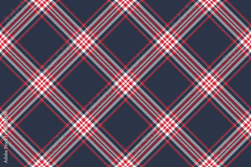 Tartan plaid background, diagonal check seamless pattern. Vector fabric texture for textile print, wrapping paper, gift card, wallpaper.