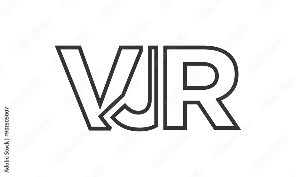 VJR logo design template with strong and modern bold text. Initial based vector logotype featuring simple and minimal typography. Trendy company identity. VJR logo design template with strong and modern bold text. Initial based vector logotype featuring simple and minimal typography. Trendy company identity.