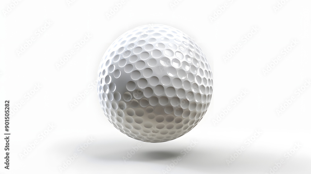 Close up of a golf ball isolated on white background Close up of a golf ball isolated on white background